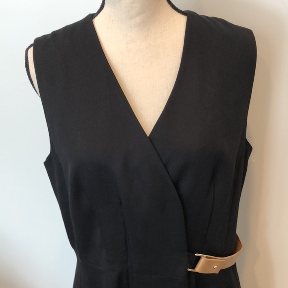 Iris Setlakwe LBD dress cross cut front full zip v-neck SZ 12 EUC - Picture 4 of 10